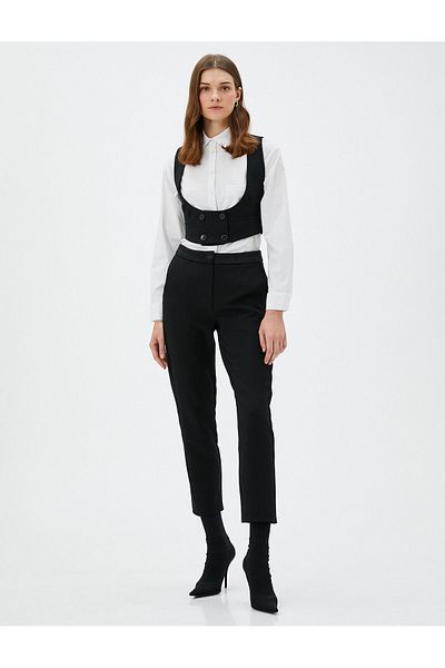 Koton Tuba Unisal X - Cigarette Fabric Trousers