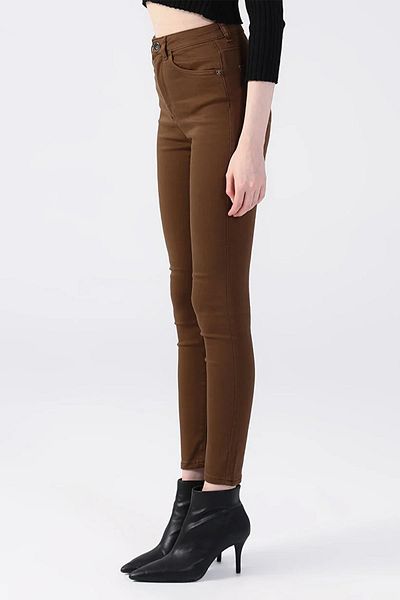 TENA Pantaloni de damă 527-maro skinny jeans