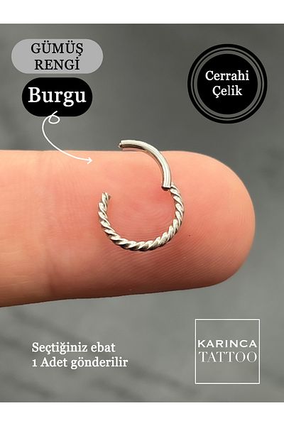 Karınca Piercing Auger Ear Tragus Lip Smiley Septum Conch Orbital Rook Snug Daith Eyebrow Helix Ring Piercing