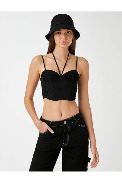 Koton Sweetheart nyakkivágású bustier vékony pántok