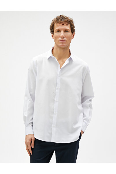 Koton Basic Gömlek Klasik Manşet Yaka Uzun Kollu Non Iron