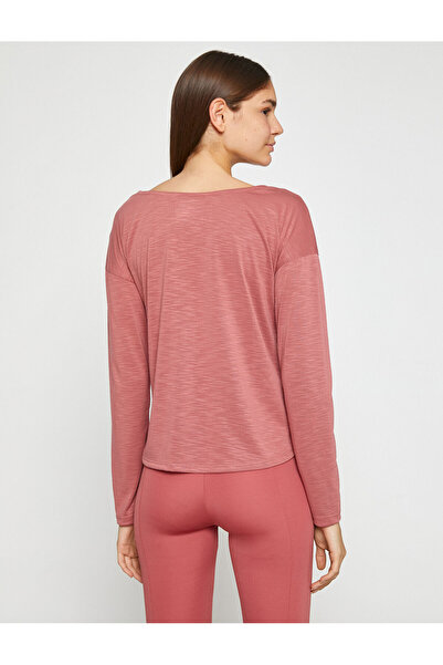 Koton Модален смесен суичър за йога - събиране на детайли, копринена текстура