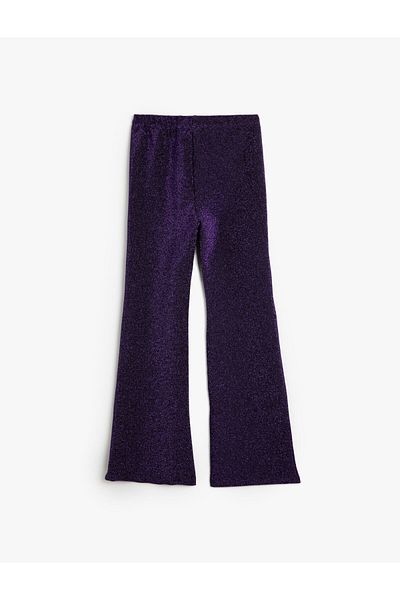 Koton Glittery Flare Leg Trousers