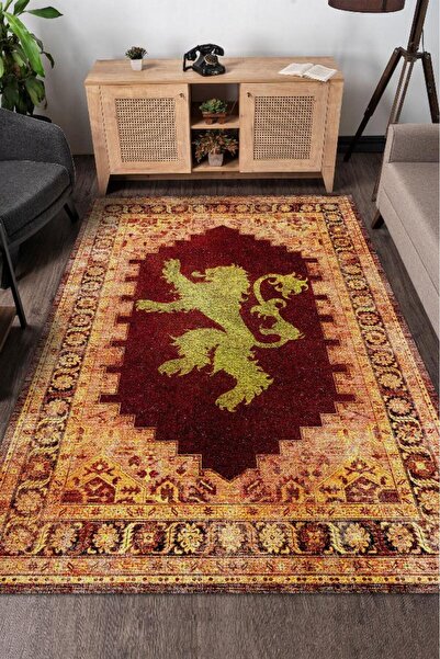 Homshtag Lannister Hanedanı Desenli Game Of Thrones Film Halısı Çok Renkli Etnik Film Serisi Halı