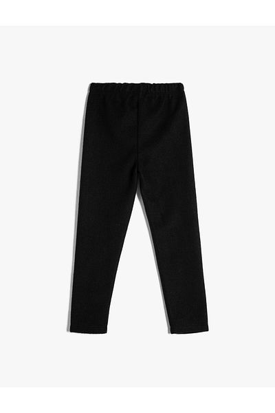 Koton Basic Ribbed Leggings with Elastic Waist