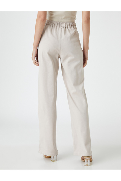 Koton Kötött, egyenes szárú nadrág, öves derékkal