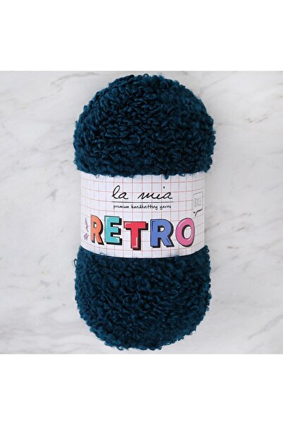 LA MİA YARNS Ață de tricotat manual La Mia Retro Petrol Blue - Lm5206