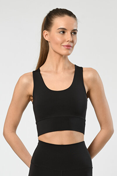 TÜREN Women's Pool Neck Sports Bustier 3702/Black