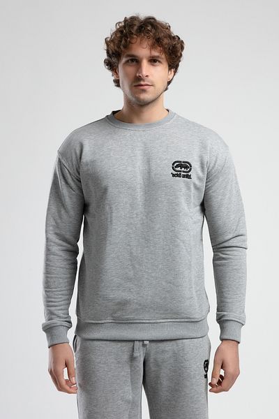ECKO UNLTD Eastside Gray Crew Neck Embroidered Loose Fit Men's Sweatshirt