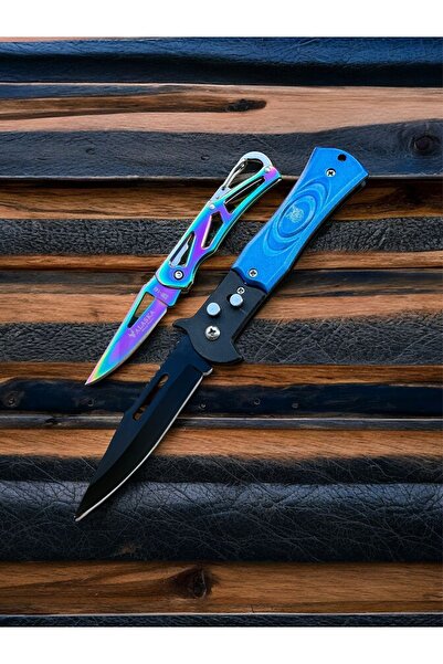 VAS.QUE Mavi Tiger & Rainbpw Çelik Çakı