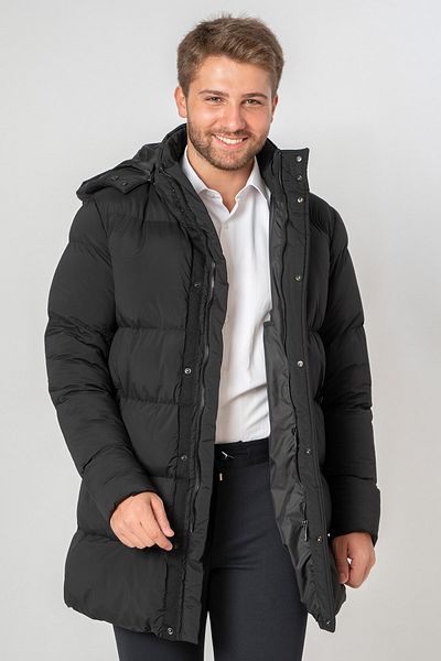 White Stone Bodø Slim Fit 8747 Hooded Coat Black