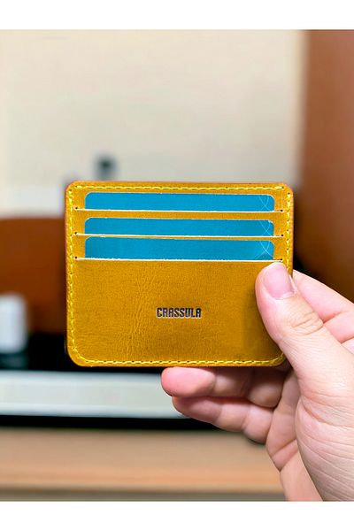 CRASSULA PREMIUM LEATHER Genuine Leather Slim Card Holder