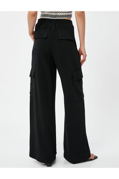 Koton Melis Ağazat X Koton - Bol Paça Cepli Kargo Pantolon