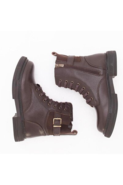 Gusse Γυναικείες δερμάτινες μπότες Camıla Khaki 315121