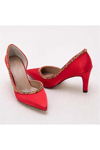 Gusse Sharon Kadin Saten Stiletto Ayakkabı 1328