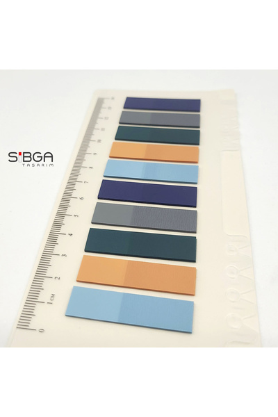 sibga tasarım Transparent Colored Post-It Note Paper - 200 Sheets Bookmark Sticker
