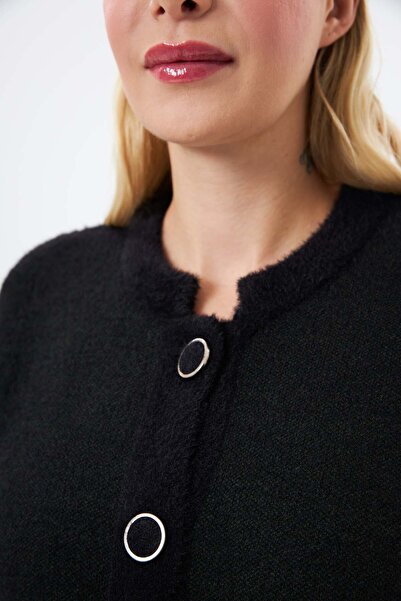 BELİN Angora Patterned Knitwear Cardigan