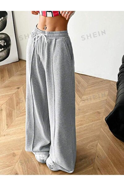 GERLAY Γυναικείο φούτερ σε γκρι φαρδύ πόδι