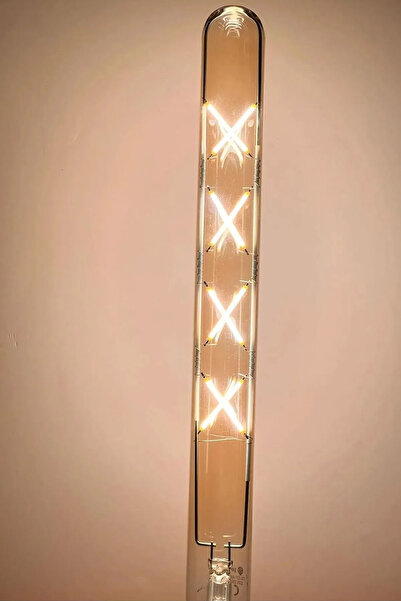 Genel Markalar Yok 8W 220V E27 30 Cm Rustik LED Ampul T30-8 Sarı Işık Rustik ...