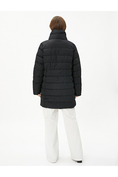 Koton Jachetă puf Guler în picioare Închidere cu capsă Relax Fit