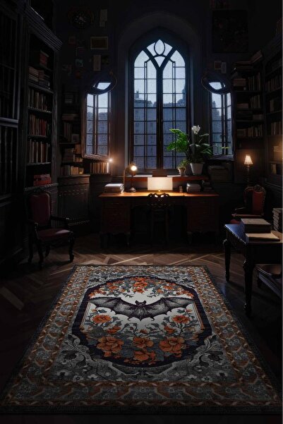 Homshtag Nuh'un Gemisi Koleksiyonu Yarasa Çiçek Desenli Temalı Vintage Renkli...