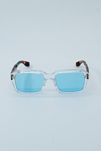 LUNOX Leopard Patterned Transparent Sunglasses - Handle Detailed