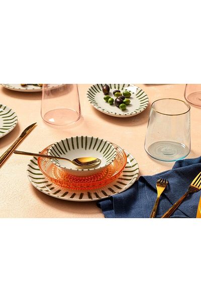 Porland 6 Person Rayas Catering and Breakfast Set - 14 Pieces 04ppo000575