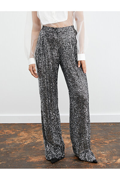 Koton Wide Leg Sequined Trousers