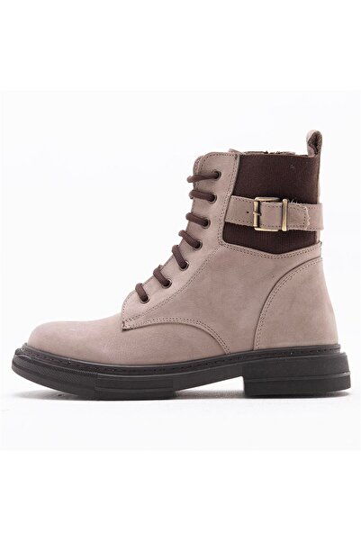 Gusse Γυναικείες δερμάτινες μπότες Camıla Khaki Nubuck 315121