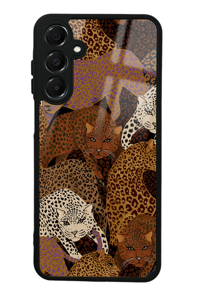 Spoyi Samsung A16 Glossy Phone Case with Leopards Design