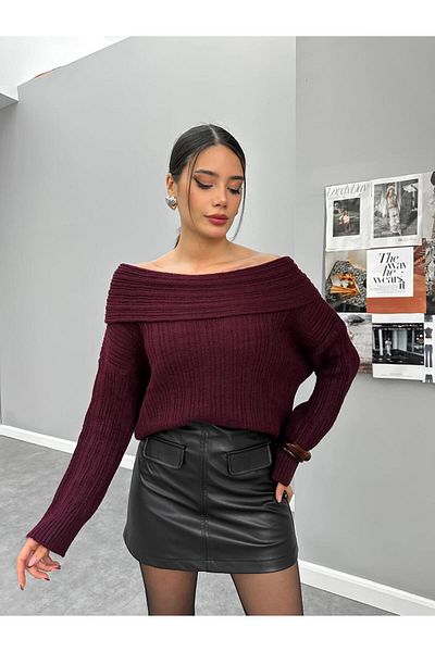 ESRAHELVACI Degaje Collar Ribbed Sweater