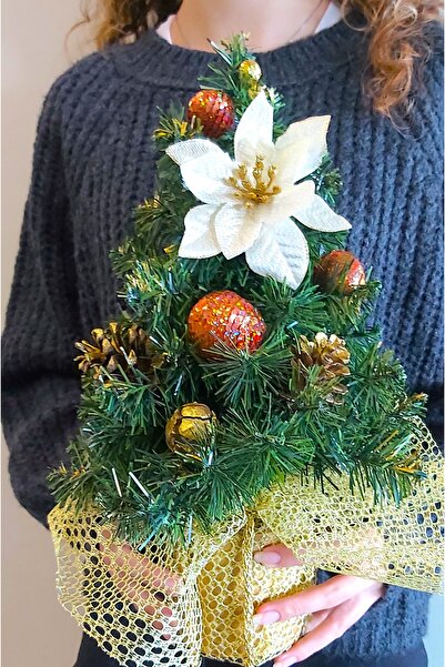 Yılbaşı çam ağacı 35cm lux süslü