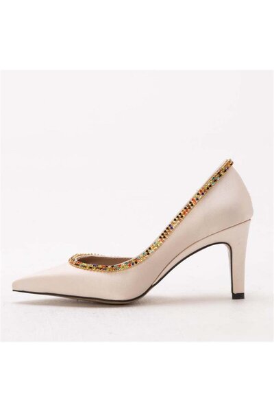Gusse Sharon Kadin Saten Stiletto Ayakkabı 1328