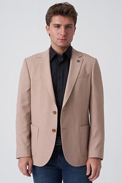 White Stone Abrantes C4020 Slim Fit 6 Drop Jacket Cinnamon