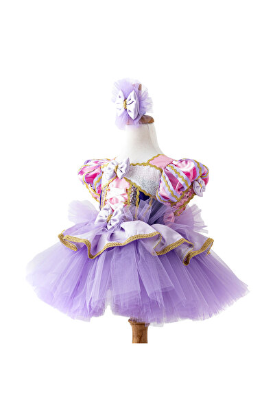 Costumes Club El Yapımı Rapunzel Kostüm - Tokalı Rapunzel Kostümü