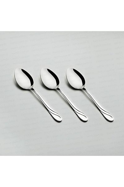 Nehir Sapphire Food Spoon - 6 Stainless Steel Food Spoon