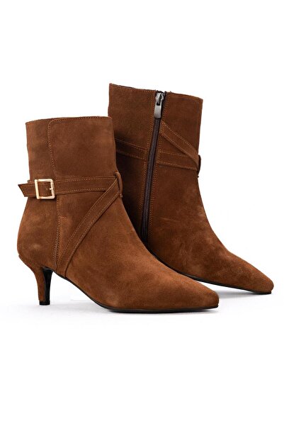 Gusse Γυναικείες μπότες από γνήσιο δέρμα σουέτ Luciana