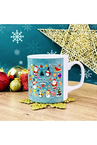Gift Moda Mutlu Noeller Yılbaşı Tasarımlı Kupa