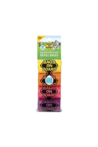 Bags on Board Rainbow Refill Bags, 60 Bags (4x15)