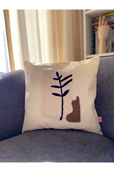 Les Passent Husă de pernă din in spălat model nordic Bohemian Punch brodat