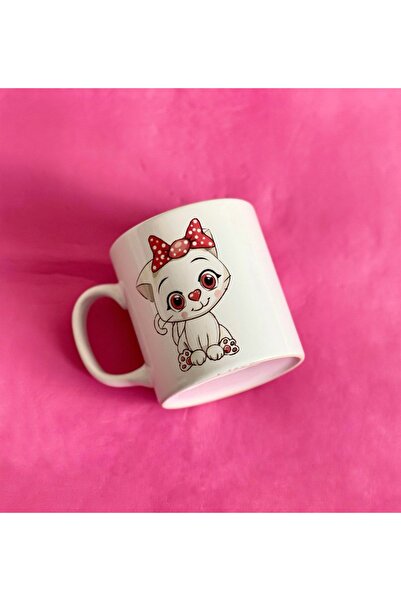 Gift Moda Cute Pink Cat Design Mug Cup