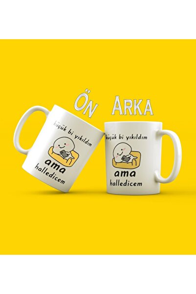 Gift Moda Küçük Bi Yıkıldım Tasarımlı Kupa Bardak