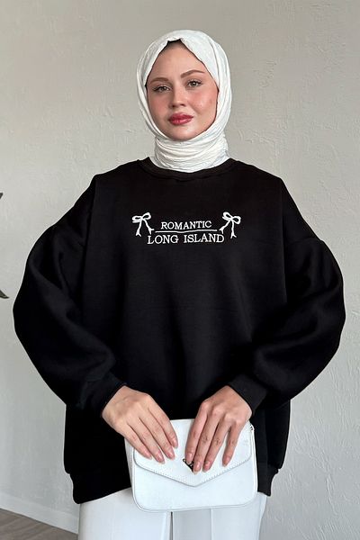 InStyle Bow Lettering Black Sweat