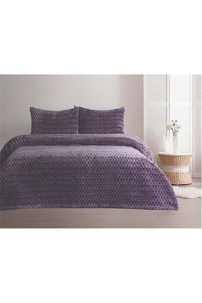 Merinos Sign 3 Piece Blanket Set - Plum