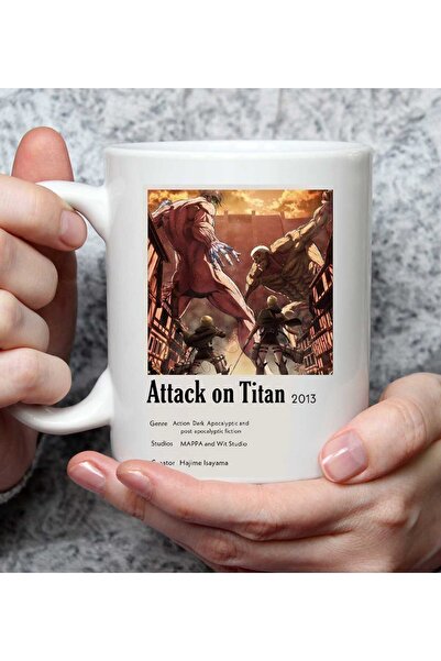 Gift Moda Attack On Titan Kunye Anime Tasarımlı Kupa Bardak