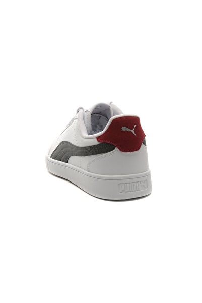 Puma Shuffle-PUMA White-Shadow Gray-Intense Red