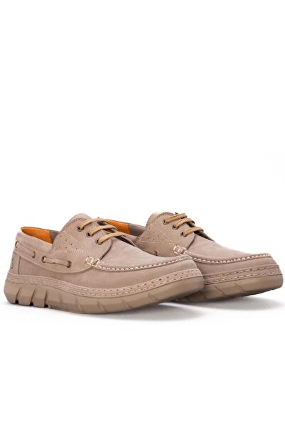 Gusse Ανδρικά δερμάτινα παπούτσια Khaki Nubuck Klaus 241280-1