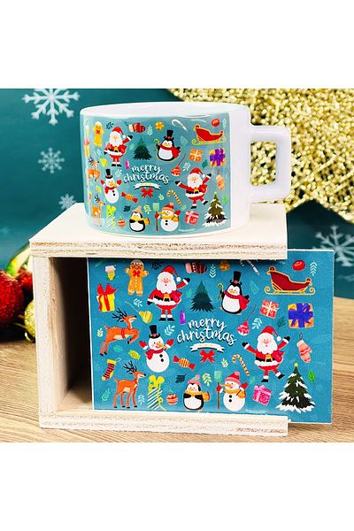 Gift Moda Happy Christmas New Year's Design Boxed Mug