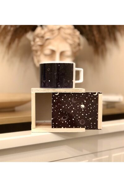 Gift Moda Galaxy Tasarımlı Kutulu Kupa