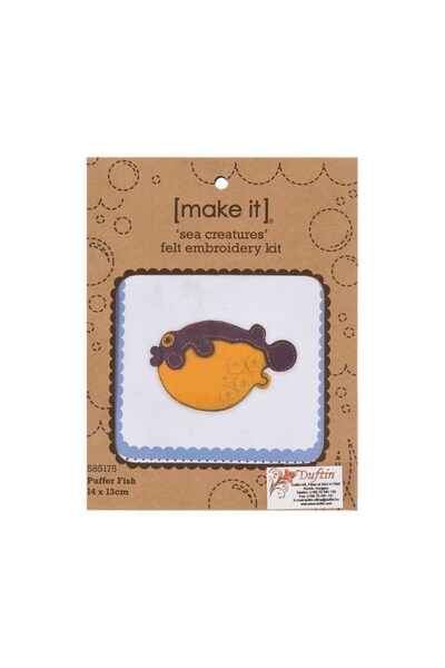 duftin Make It 14X13 cm Puffer Fish Felt Kit - 5